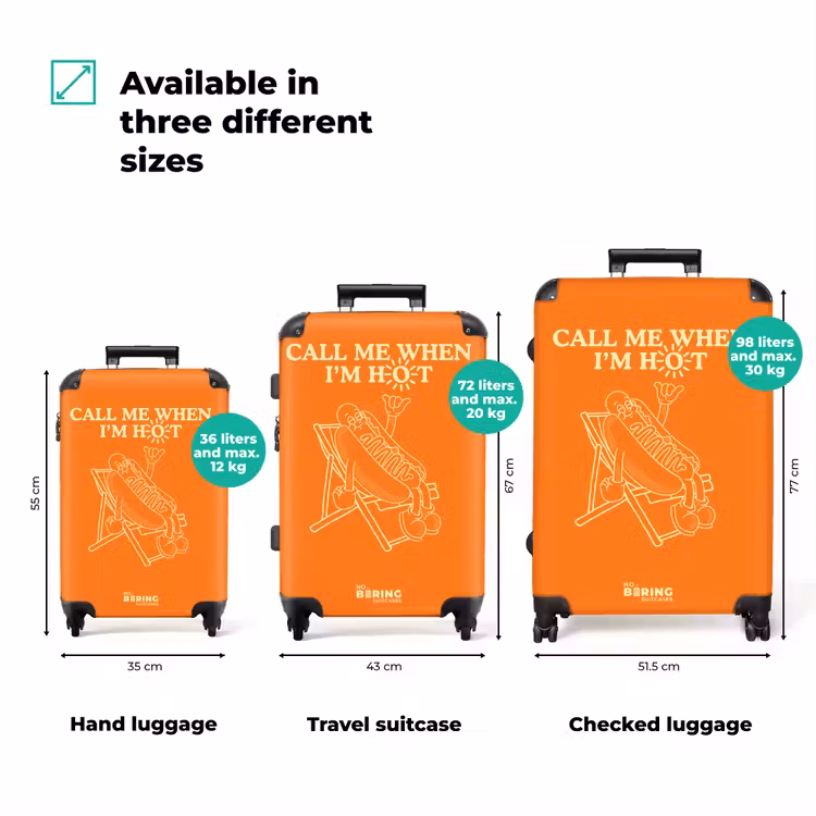 Suitcase - Orange - Hot Dog - Sun - White — 3