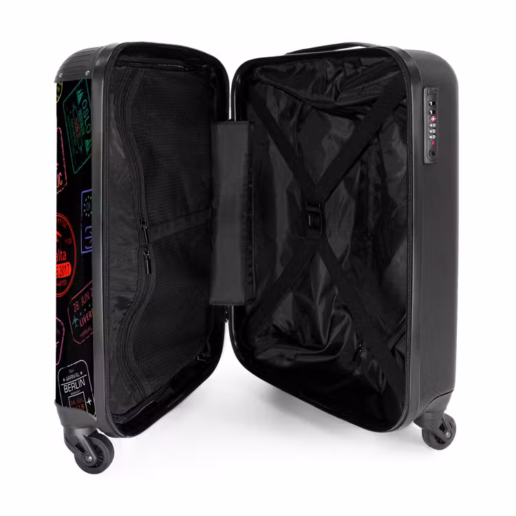 Suitcase - Passport Stamps - Colorful - Black — 5