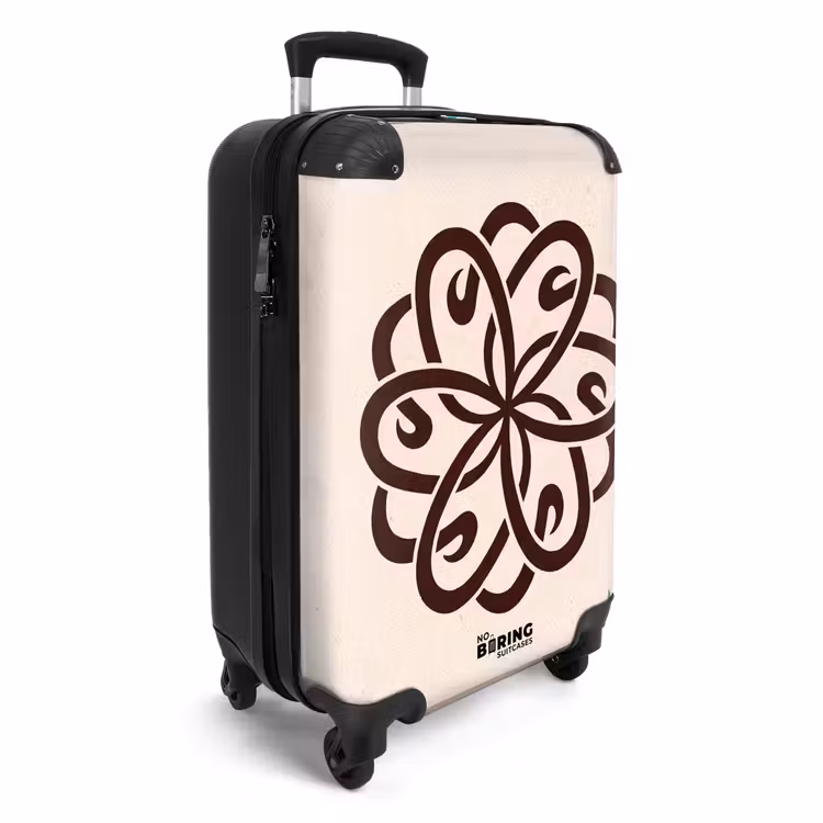 Suitcase - Pattern - Button - Abstract - Modern - Brown — 2