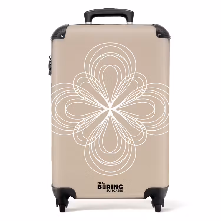 Suitcase - Pattern - Lines - Abstract - Minimalist - Beige — 1