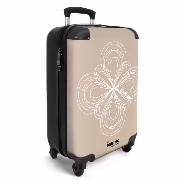 Suitcase - Pattern - Lines - Abstract - Minimalist - Beige — 2
