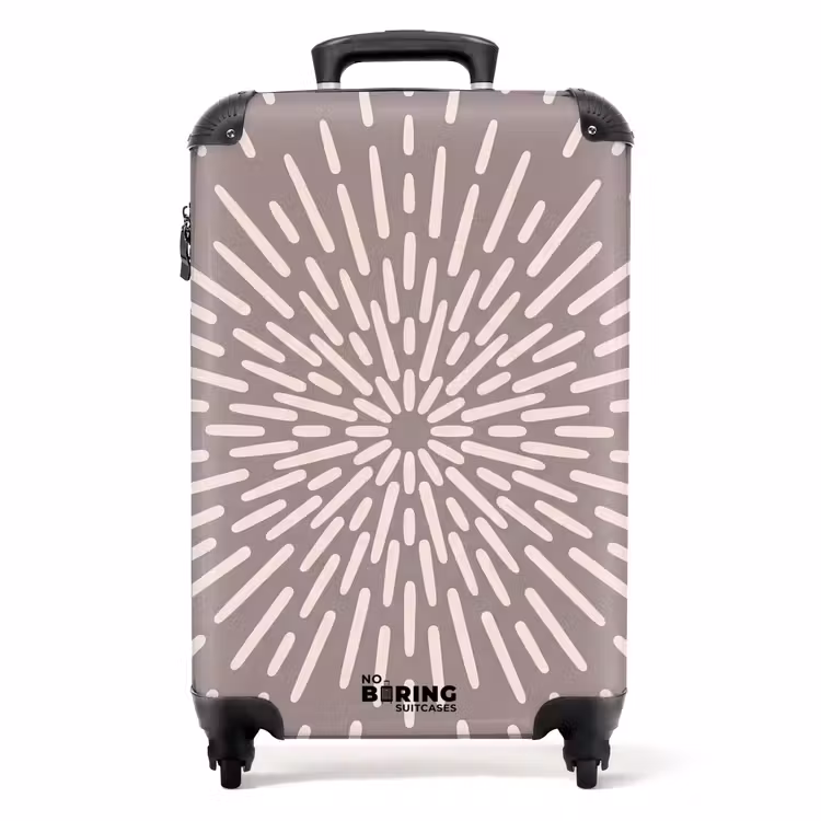 Suitcase - Pattern - Rays - Abstract - Modern - Gray — 1