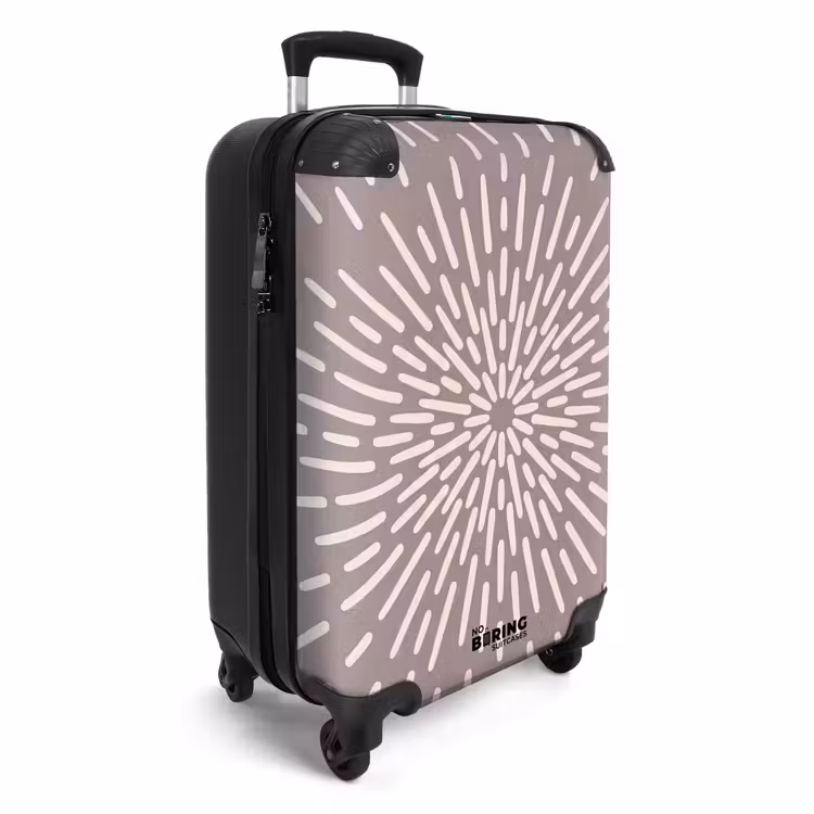 Suitcase - Pattern - Rays - Abstract - Modern - Gray — 2