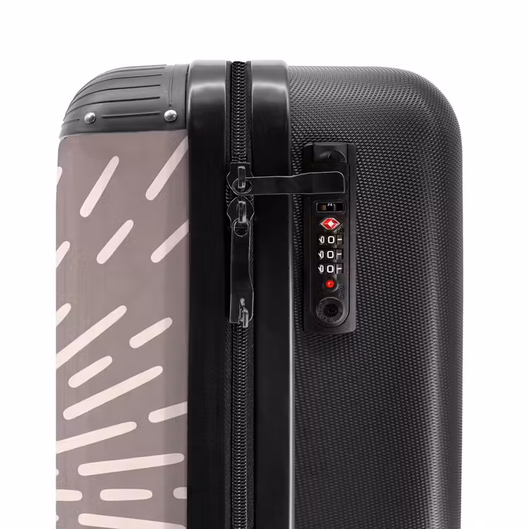 Suitcase - Pattern - Rays - Abstract - Modern - Gray — 6