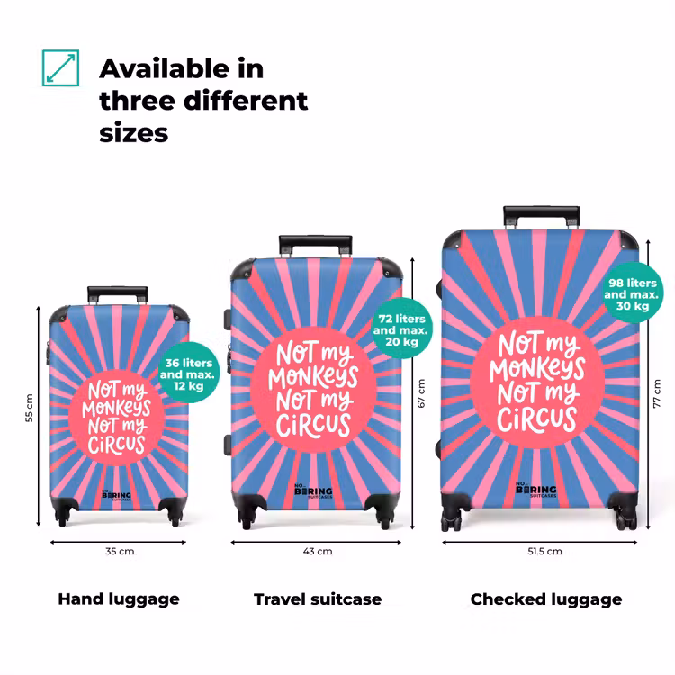 Suitcase - Quote - Graphic - Abstract - Pink - Blue — 1