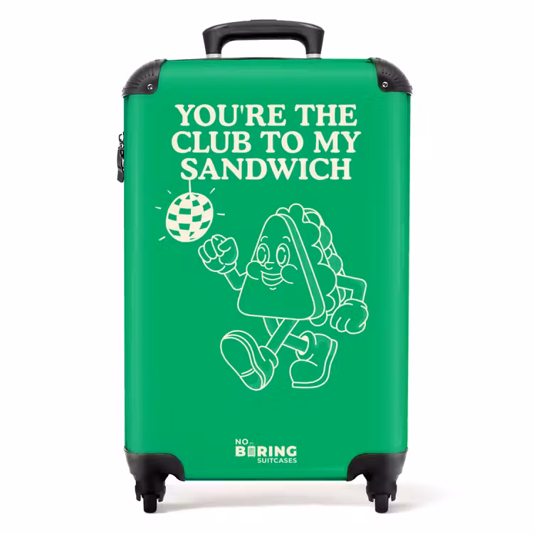 Suitcase - Sandwich - Green - disco ball — 1