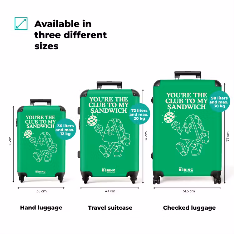 Suitcase - Sandwich - Green - disco ball — 3