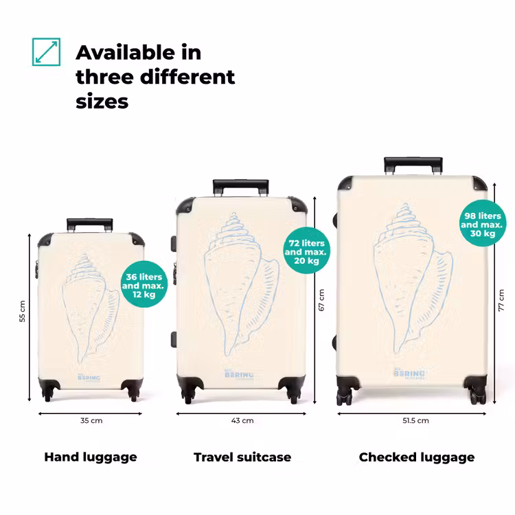 Suitcase - Seashell - Blue - White — 1