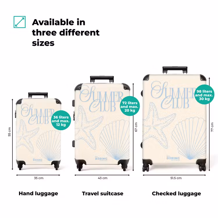 Suitcase - Shells - White - Blue — 1