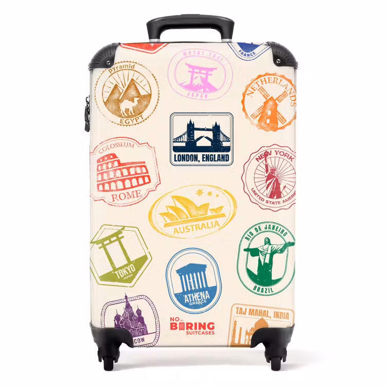 Suitcase - Stamps - Colorful - World — 1