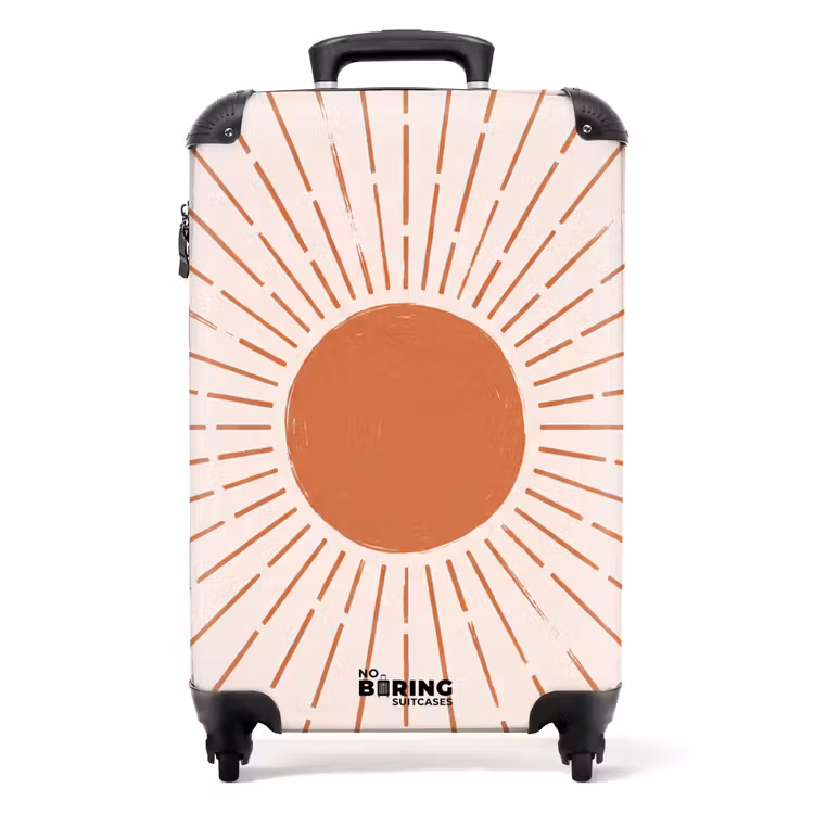 Suitcase - Sun - Rays - Abstract - Terracotta - Modern — 1