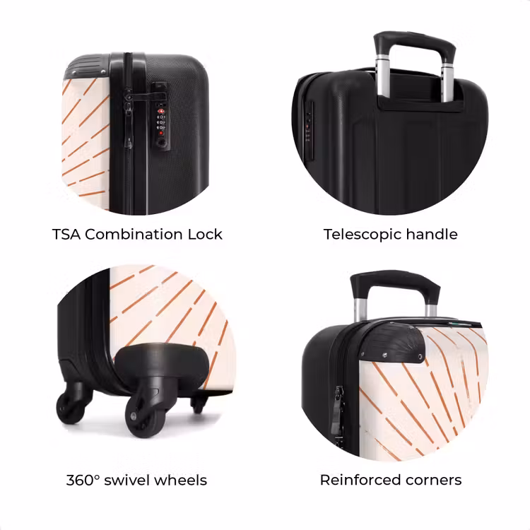 Suitcase - Sun - Rays - Abstract - Terracotta - Modern — 8