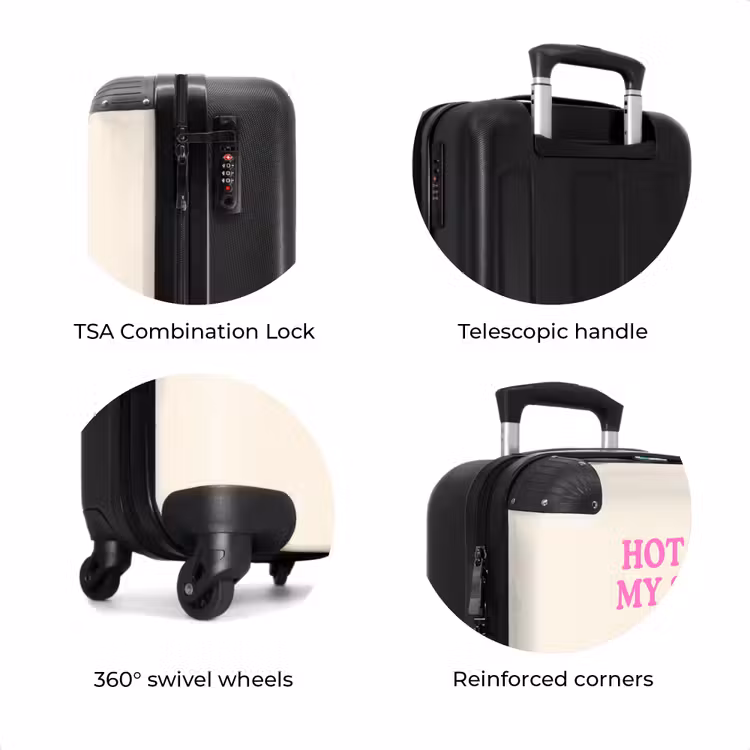 Suitcase - Taco - Pink - White — 8
