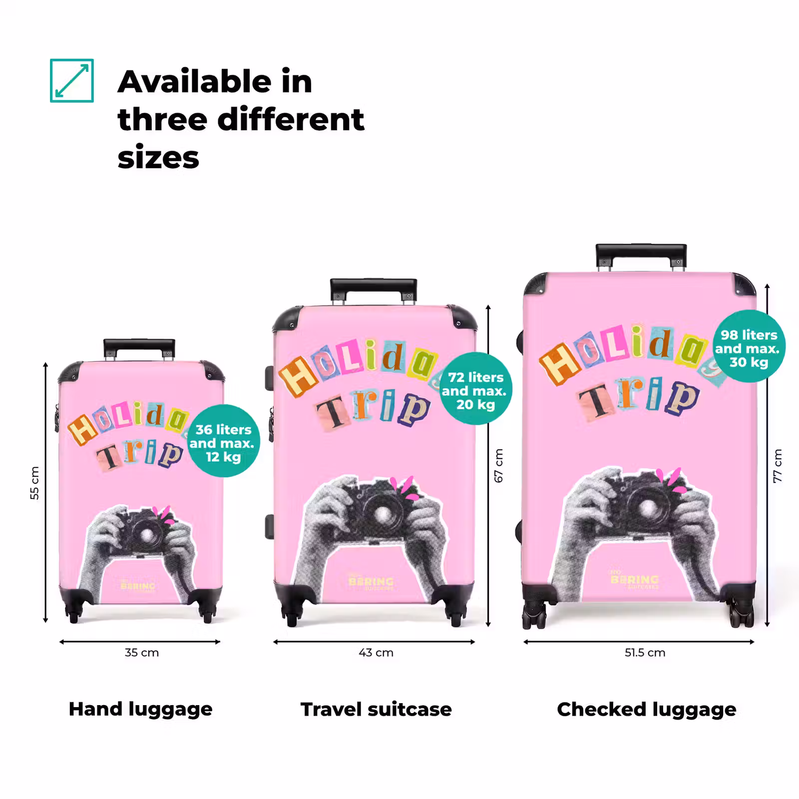 Suitcase - Camera - Colorful - Pink — 1