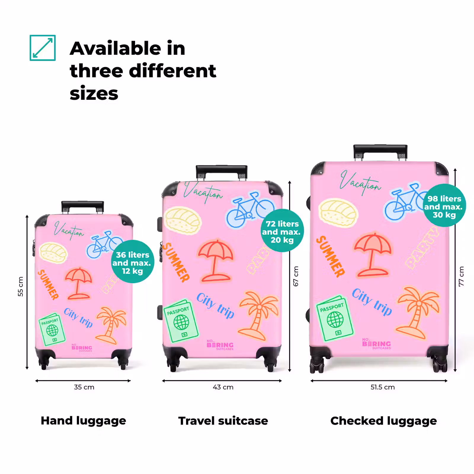 Suitcase - Colorful - Summer - Palm Tree — 1