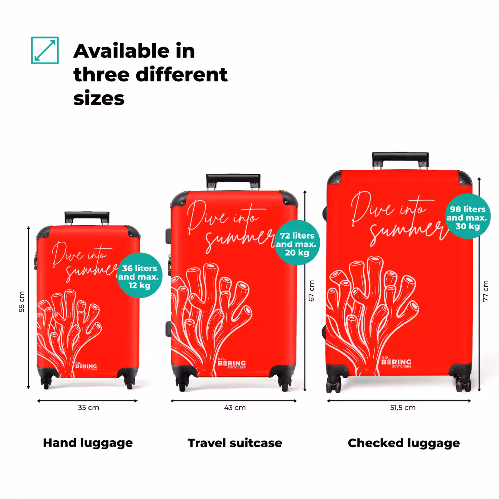 Suitcase - Coral - Red - Pink — 1
