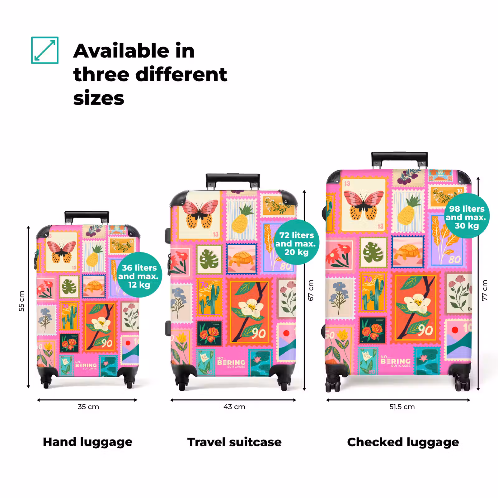 Suitcase - Stamp - Nature - Pink — 1