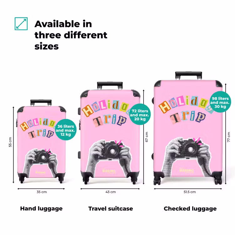 Suitcase - Camera - Colorful - Pink — 1