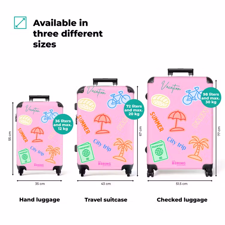 Suitcase - Colorful - Summer - Palm Tree — 1