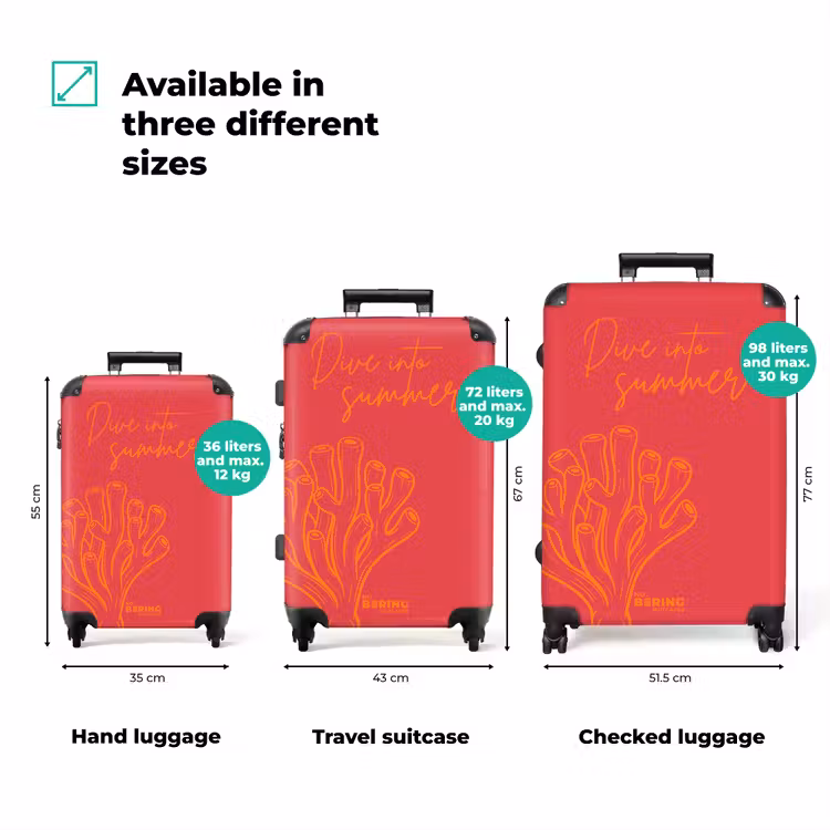Suitcase - Coral - Pink - Orange — 1
