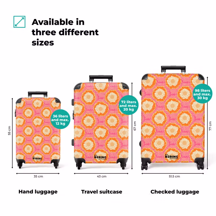 Suitcase - Retro - Flowers - Colorful — 1