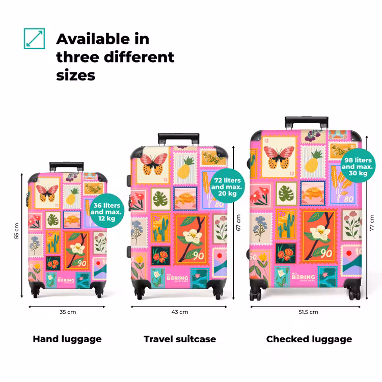 Suitcase - Stamp - Nature - Pink — 1