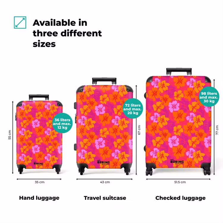 Suitcase - Summer - Hibiscus - Colorful — 1