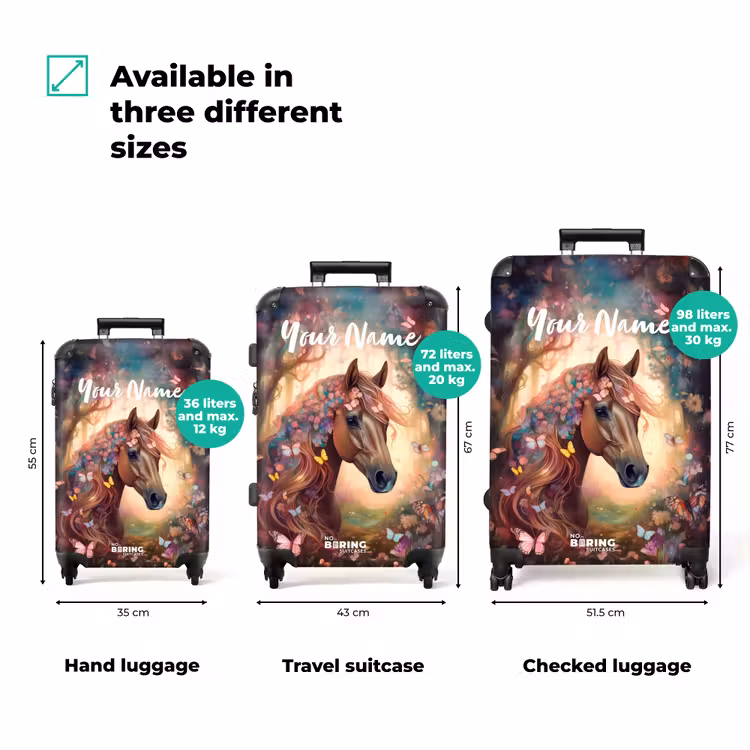 Suitcase with name - Butterfly mare — 3