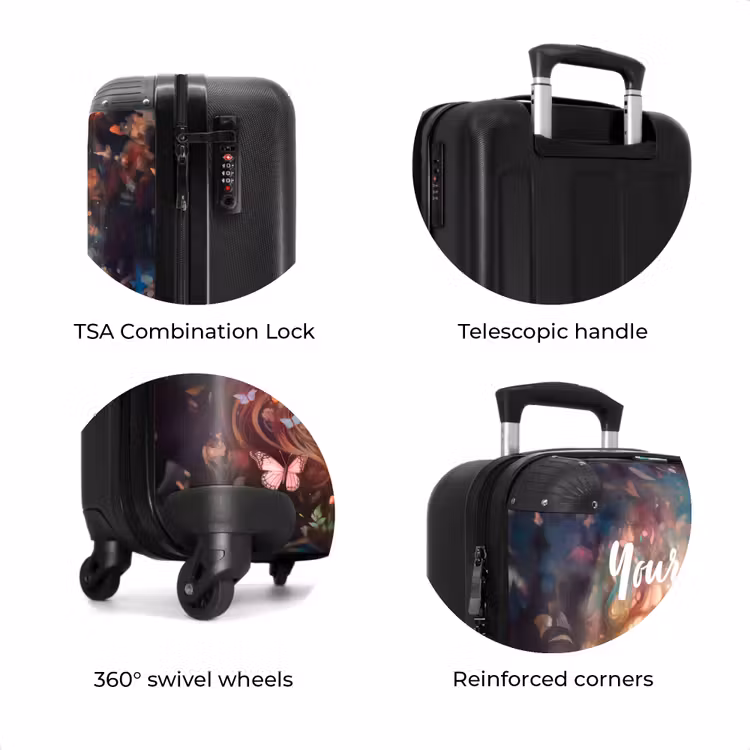 Suitcase with name - Butterfly mare — 8
