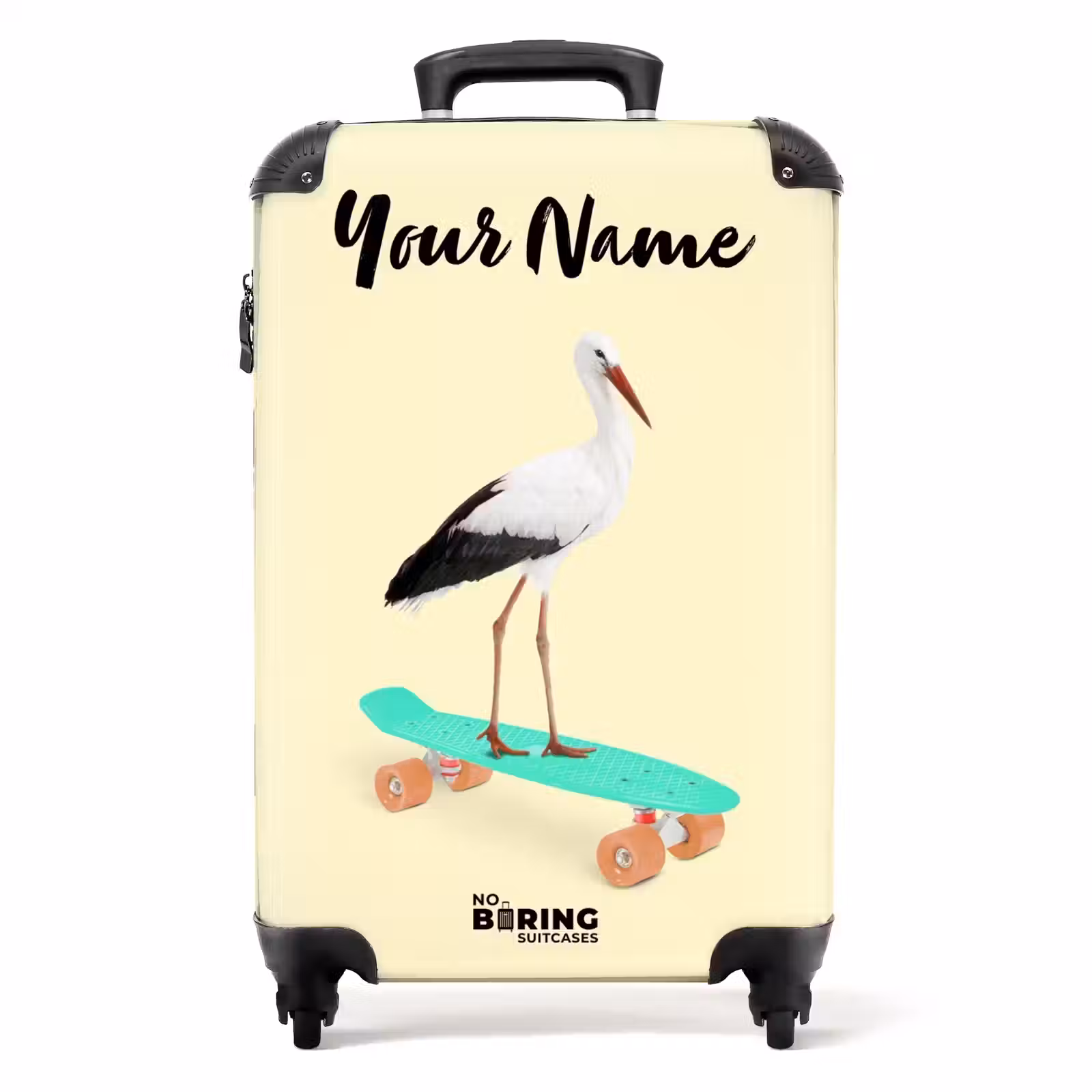 Suitcase with name - Riding heron — 1