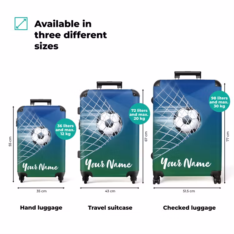 Suitcase with name - Goal-getter blue — 3