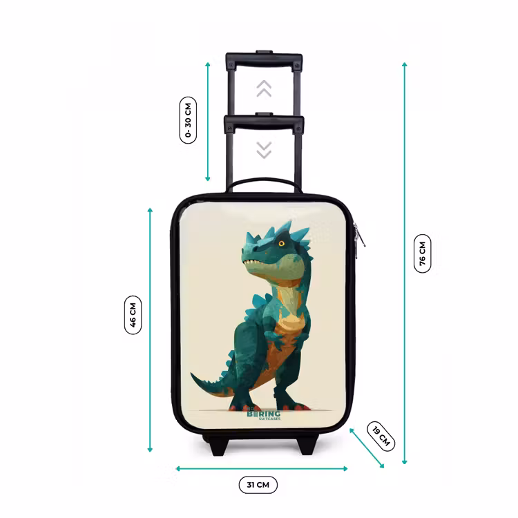 Children's suitcase - Horned dino with sharp gaze — 3