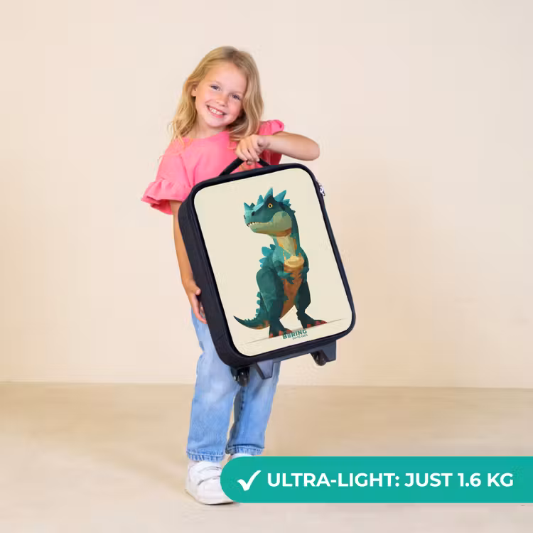 Children's suitcase - Horned dino with sharp gaze — 5
