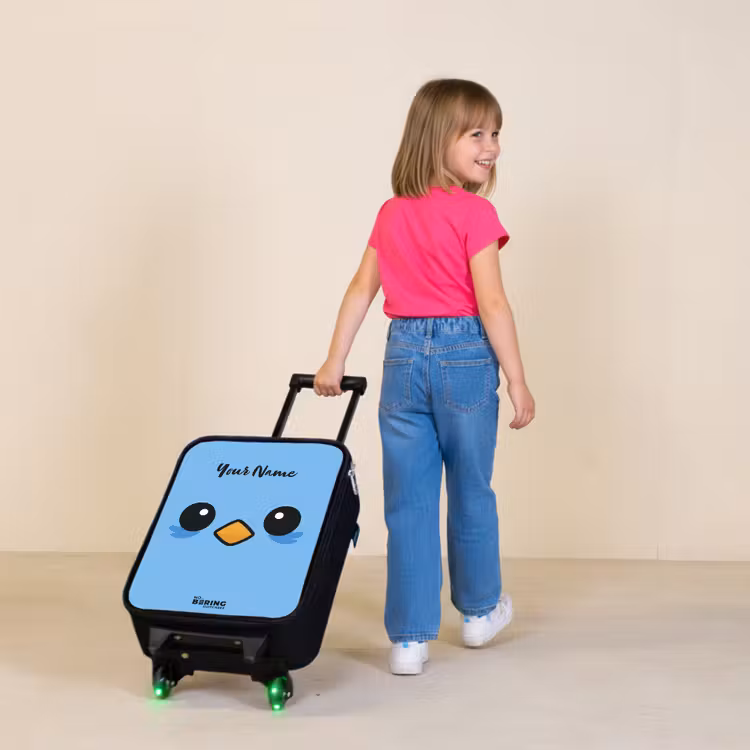 Children's suitcase - Kawai - Bird - Blue — 2