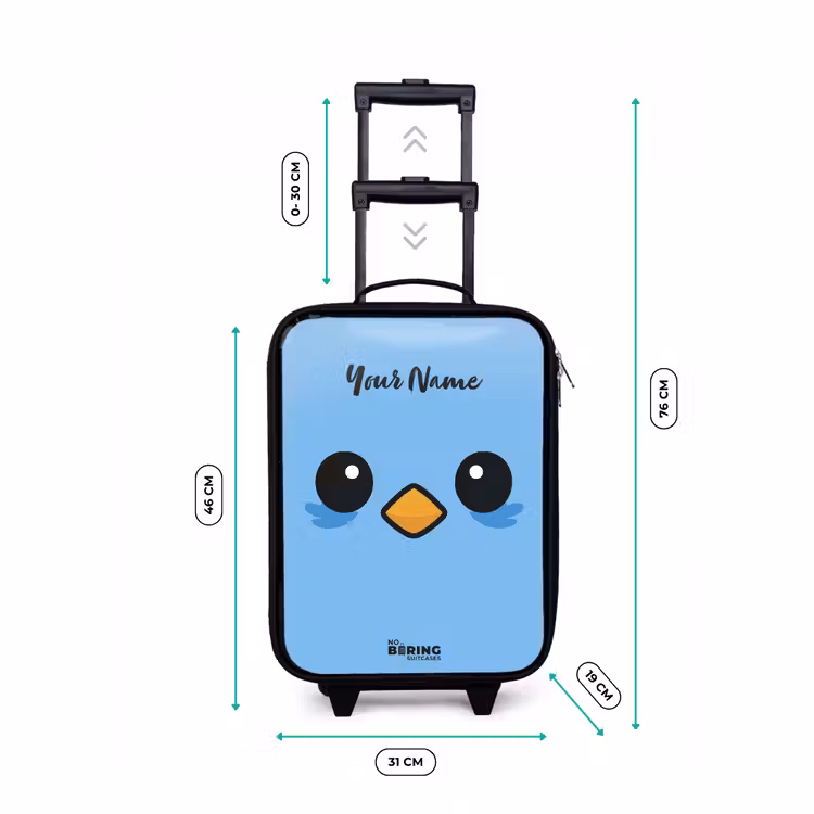 Children's suitcase - Kawai - Bird - Blue — 3