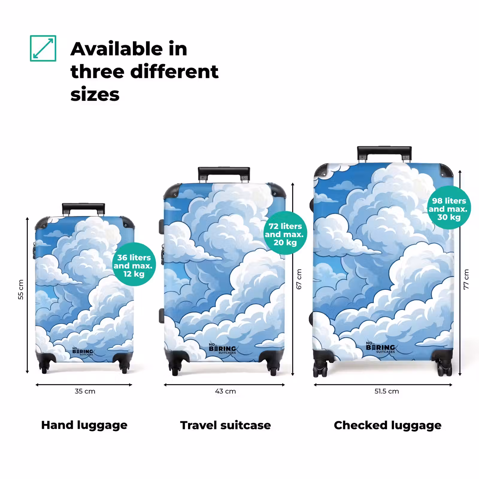 Suitcase - Clouds - Sky - Abstract - White — 1
