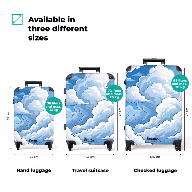 Suitcase - Clouds - Sky - Abstract - White — 1