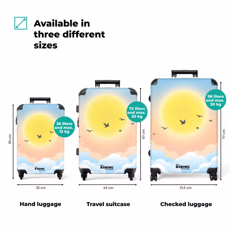 Suitcase - Sun - Birds - Sky - Nature - Yellow — 1