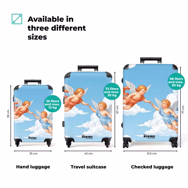 Suitcase - Angel - Flying - Classic - Blue — 1