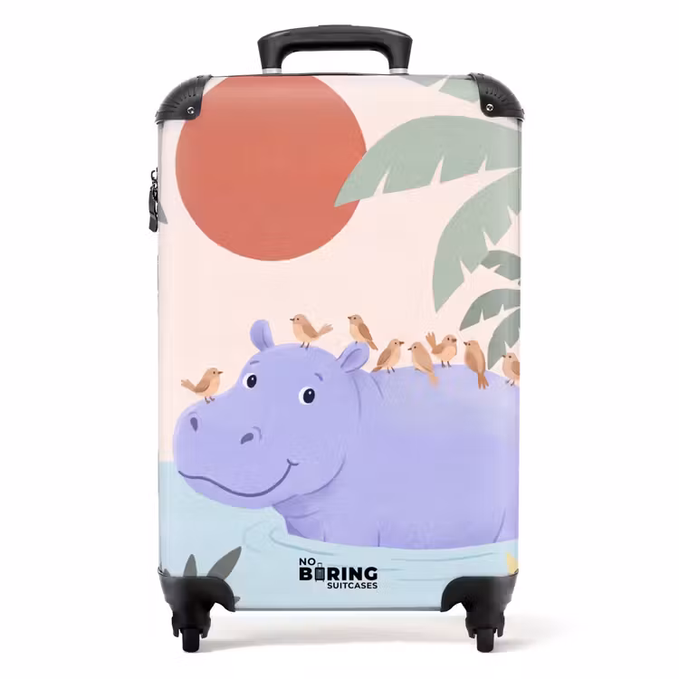 Suitcase - Animals - Bird - Water - Nature - Illustration — 1