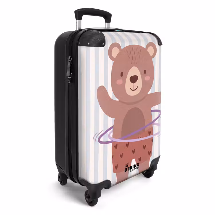 Suitcase - Bear - Hoop - Children's Room - Illustration - Brown — 2