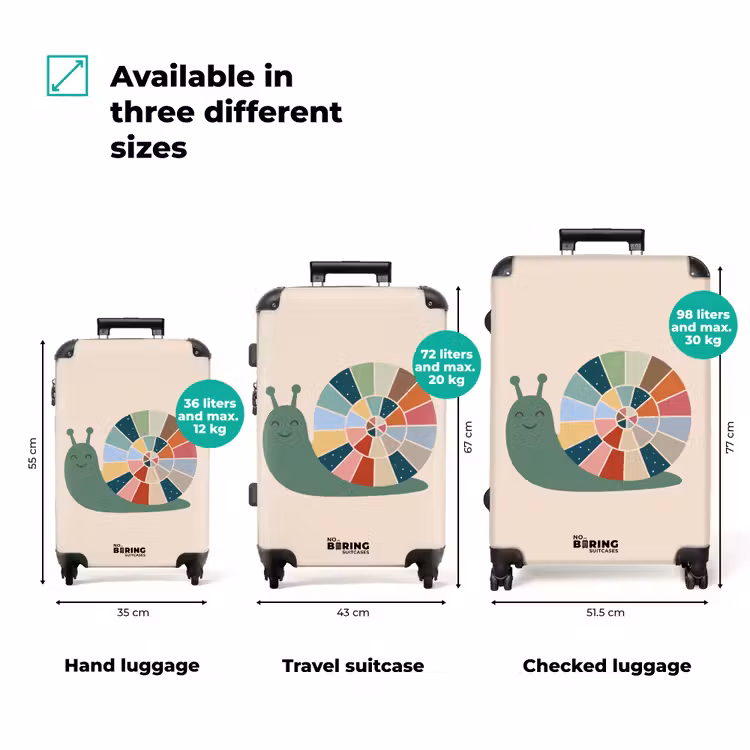 Suitcase - Animals - Snail - Colorful - Illustration — 3