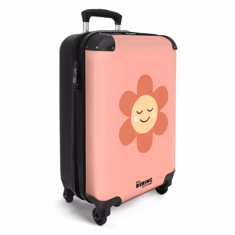 Suitcase - Flowers - Cartoon - Child - Pink — 2