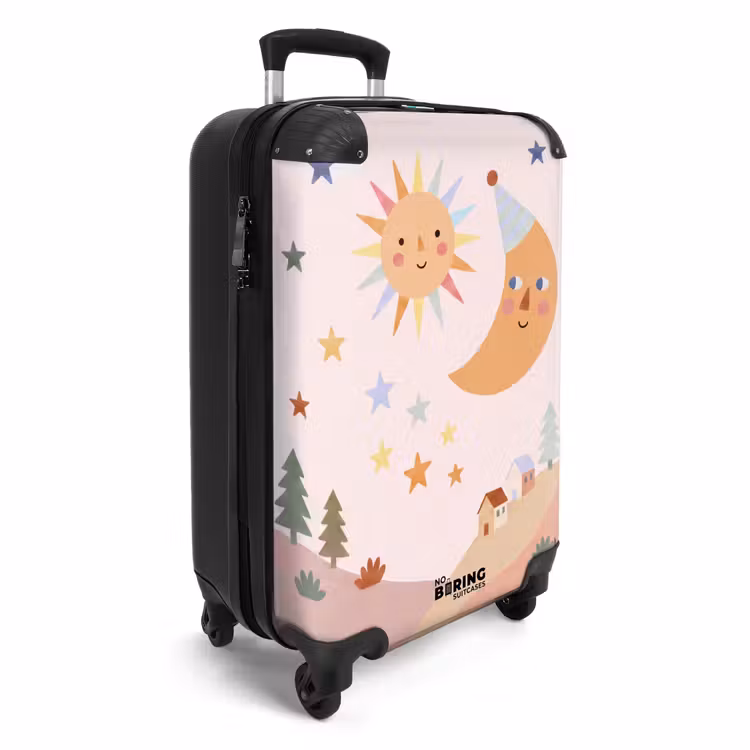 Suitcase - Sun - Moon - Stars - Children's Room - Pastel — 2