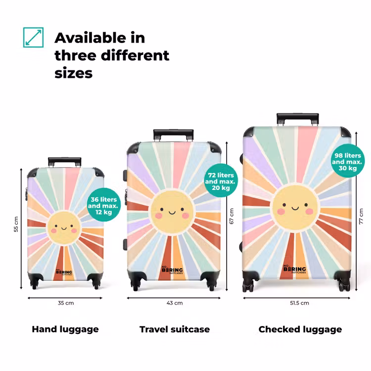 Suitcase - Sun - Rays - Cheerful - Colorful - Abstract — 3