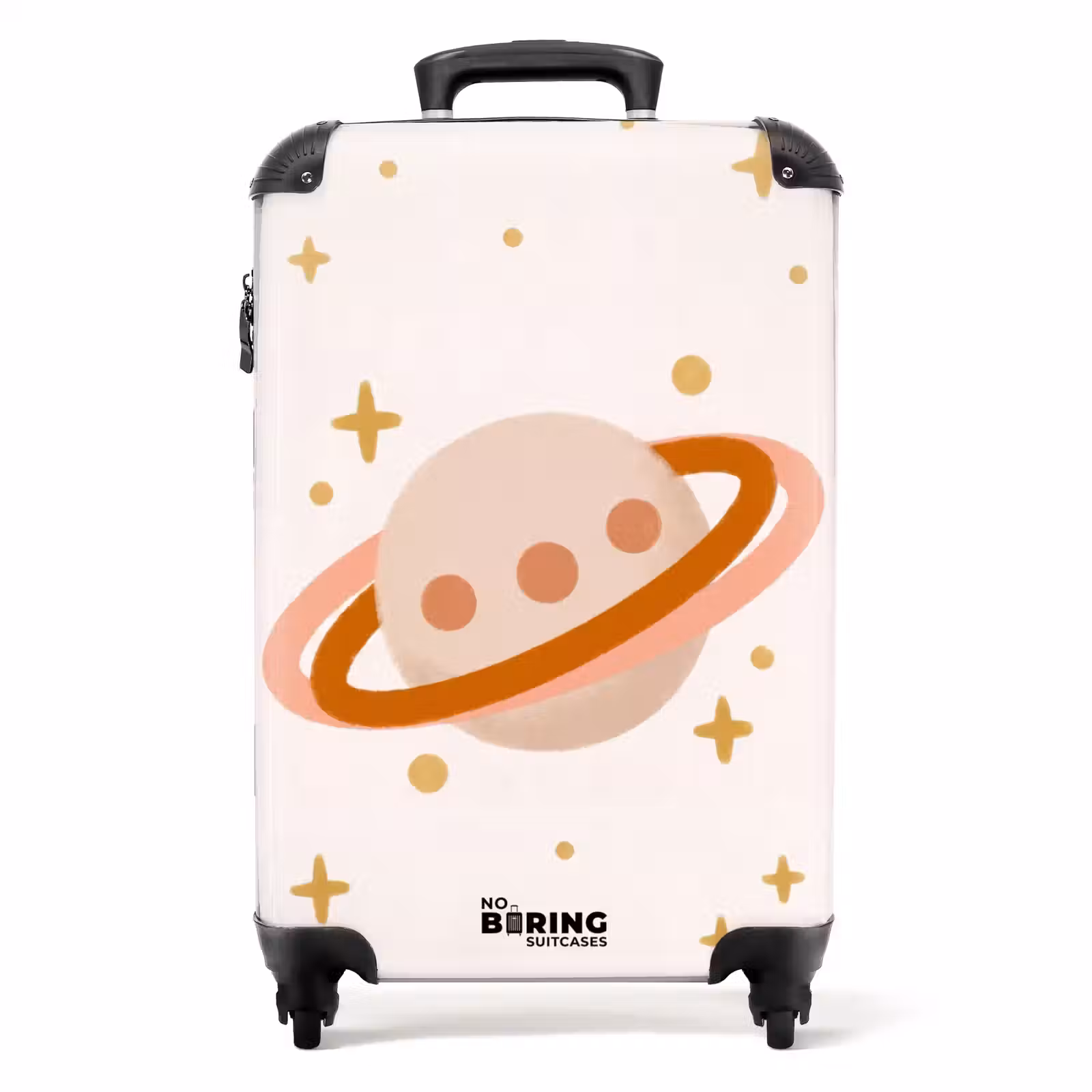 Suitcase - Planet - Rings - Space - Illustration - Beige — 1