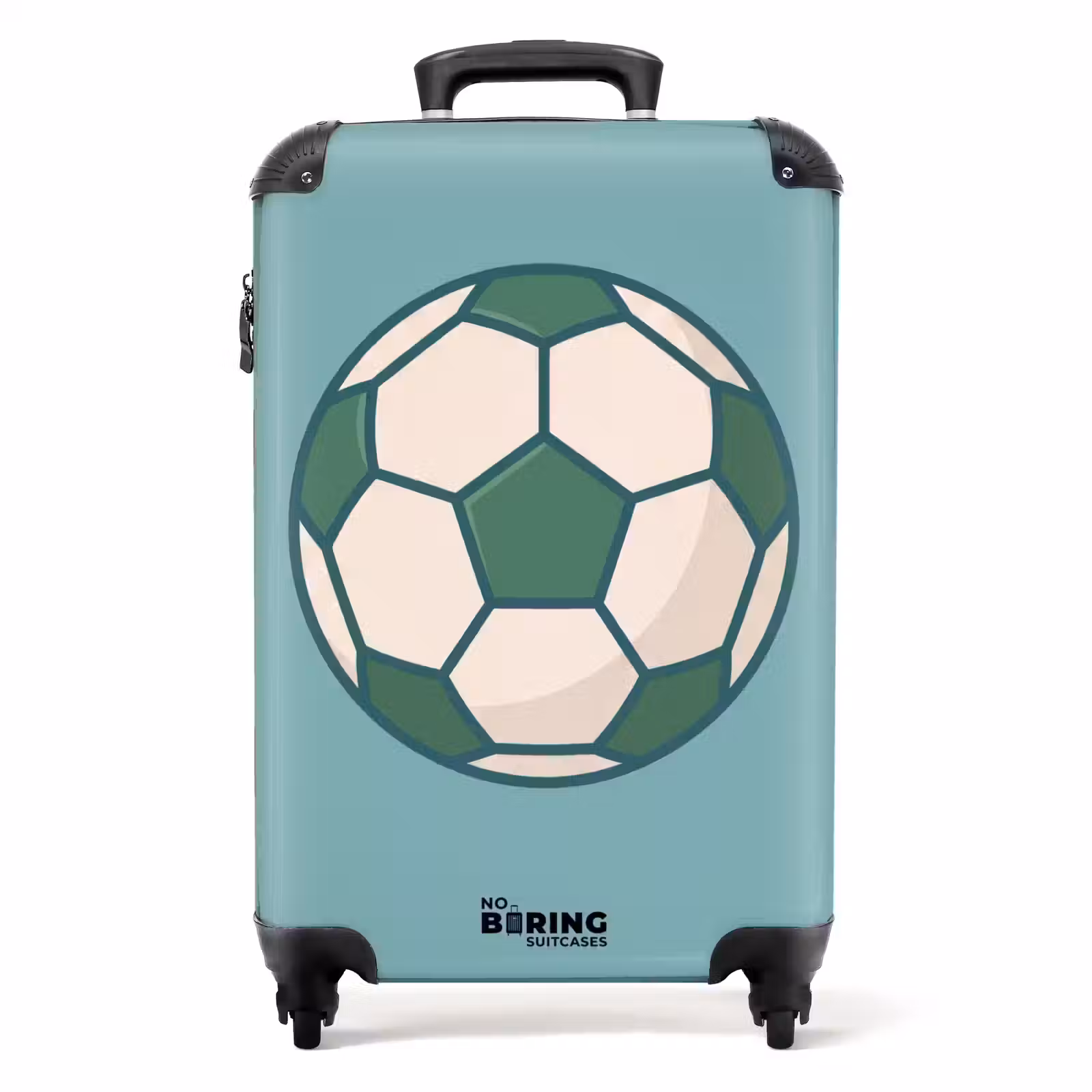 Suitcase - Soccer - Geometric - Sports - Illustration - Blue-green — 1