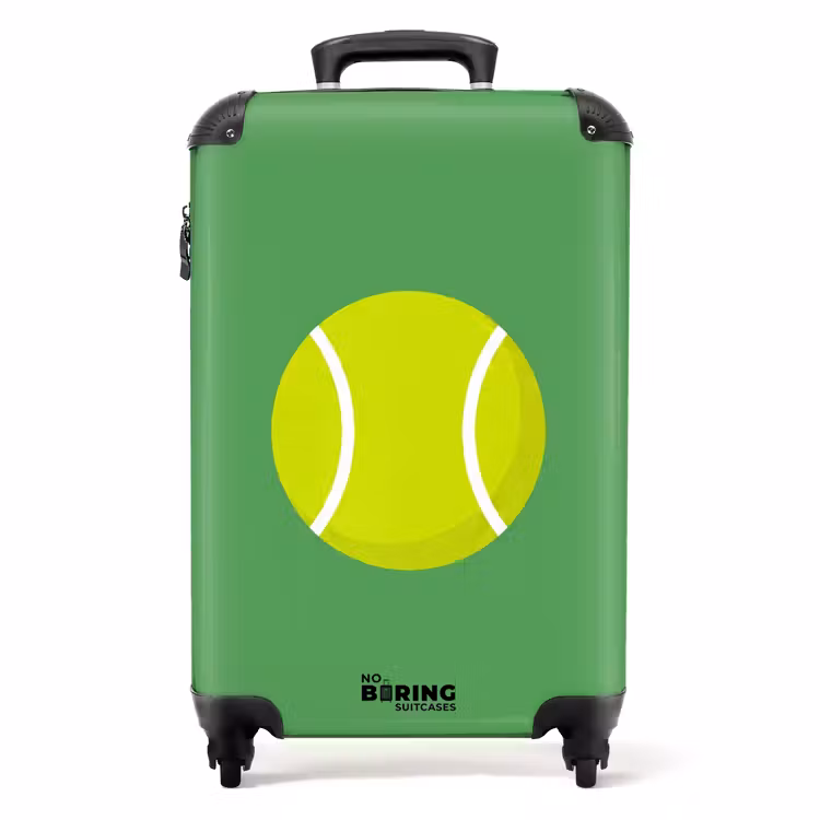 Suitcase - Ball - Yellow - Sports - Green - Illustration — 1