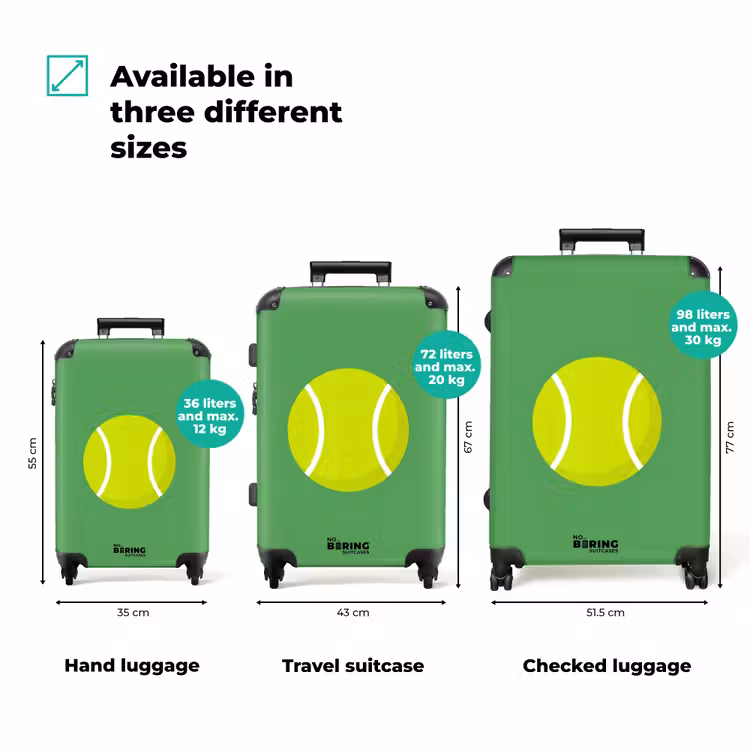 Suitcase - Ball - Yellow - Sports - Green - Illustration — 3