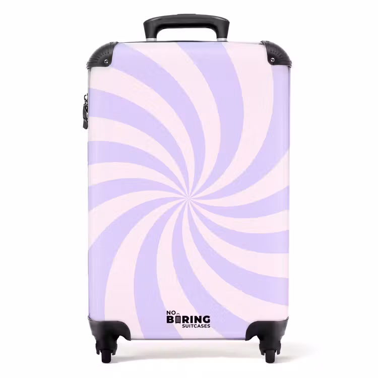 Suitcase - Pattern - Spiral - Abstract - Modern - Purple - Pink — 1